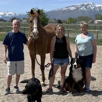 Gino, "Gus", Jen & Barb  also the dogs - "Opal" & "Maclean" Photo