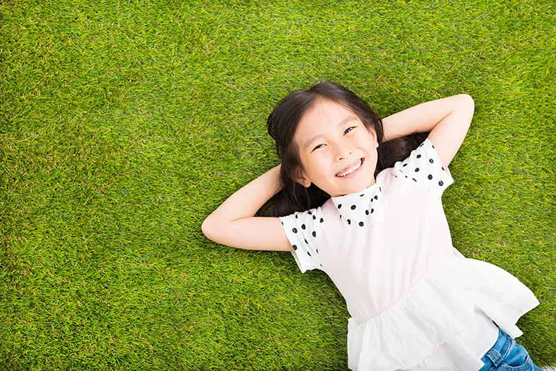 Little girl in the backyard of Greater Columbus